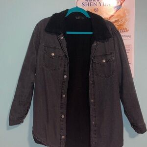 Black Sturdy Cotton Jean Jacket